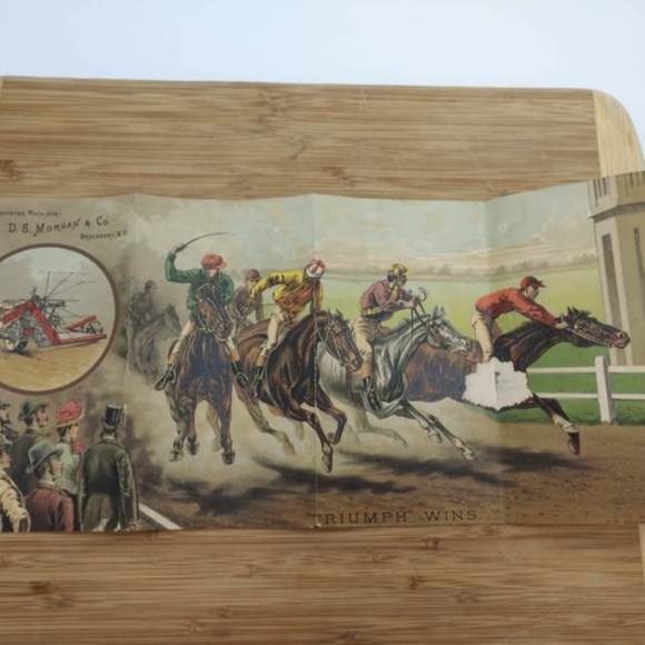 Antique Horse Racing Print Advertising Card - Picture 1 of 9